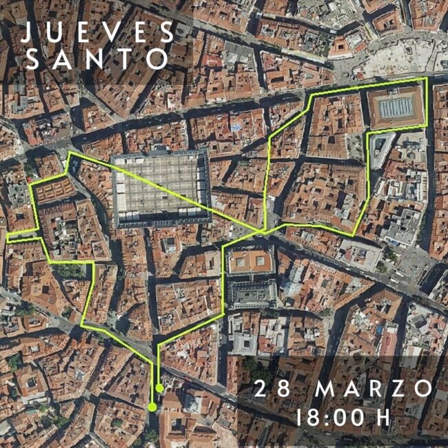 Itinerarios y horarios Jueves Santo 2024